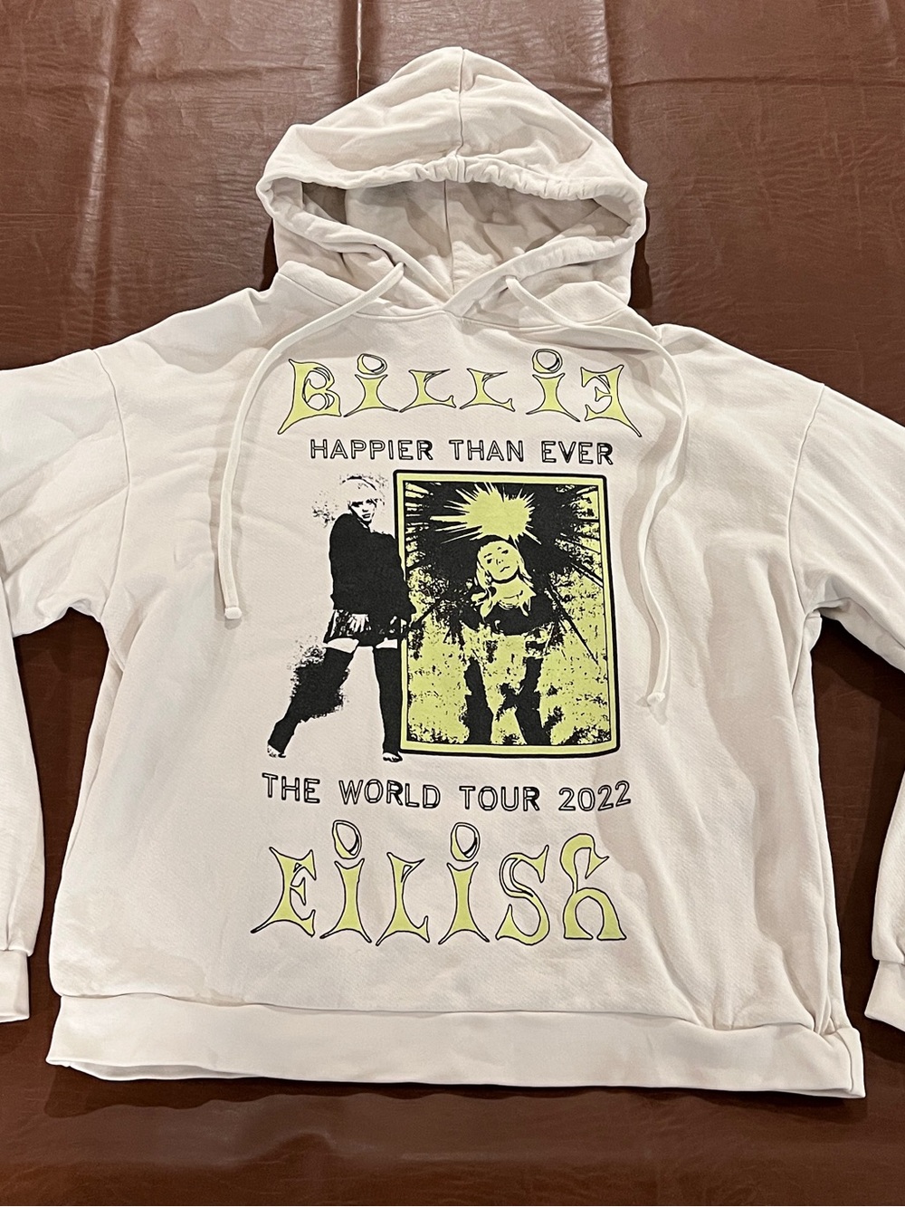 Billie Eilish 2022 Tour Oversized Hoodie Sweatshirt - Size Medium